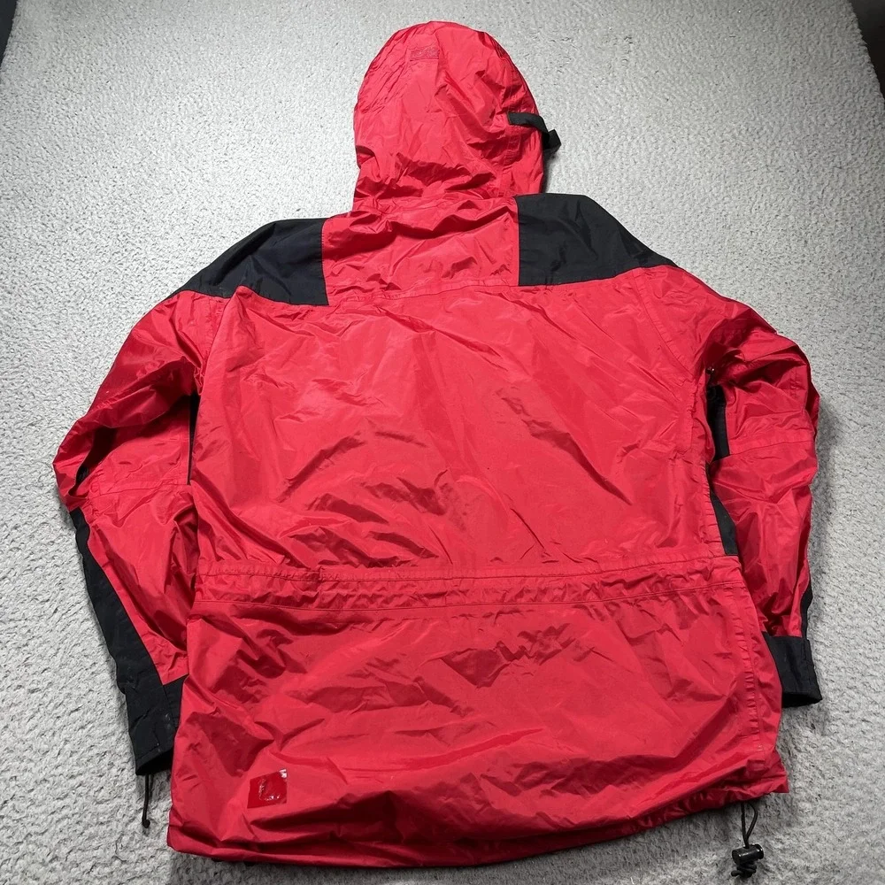 Vintage The North Face Jacket Mens Medium Red Black Gore-Tex Hooded Ski USA 90s